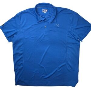 Puma Golf Mens Cool Cell Short Sleeve Polo Shirt Blue Athletic Top XXL